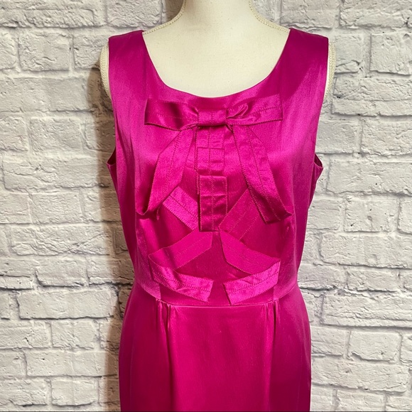 Kate Spade Fuchsia Silk Blend Shift Dress - Picture 2 of 13